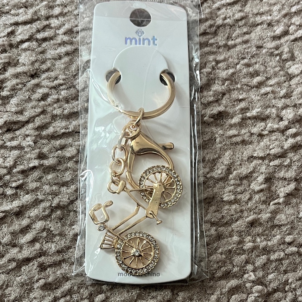 Mint Gold Bicycle Key Holder